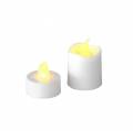 Floristik24 LED Teelicht Kerzen Warmweiß Flammeneffekt 16er-Set sortiert 32Batterien