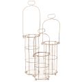 Floristik24 Laterne Garten, Metall Windlicht Ø8,5cm H23/18,5/14,5cm 3er-Set