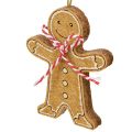 Lebkuchenmann Deko zum Hängen Holzfaser Sortiert 8cm 12St | Floristik24.de