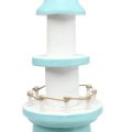 Leuchtturm Ø16cm H50,5cm Blau