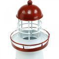 Floristik24 Leuchtturm Rot Maritime Deko Metall Sommerdeko