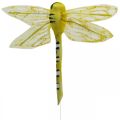 Sommerdeko, Libellen am Draht, Deko-Insekten Gelb, Grün, Blau B10,5cm 6St