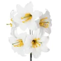 Floristik24 Kunstblume Lilie weiß am Draht Mittelgroß 35cm 5St