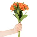 Kunstblume Alstroemeria Orange künstlicher Blumenstrauß Dekoration 75cm 3St | Floristik24.de