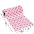 Manschettenpapier mit Herzmotiv Rosa 25cm 100m | Floristik24.de