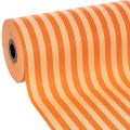 Floristik24 Manschettenpapier Rolle Orange gestreift 25cm 100m