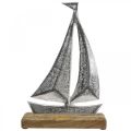 Maritime Deko, Deko Segelboot Metall, Deko Schiff H16,5cm