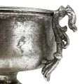 Floristik24 Antik-Pokal aus Metall in Silber Ø18cm H30cm