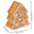 Weihnachtsdose Keksdose Tannenbaum und Haus Lebkuchenoptik 14cm 2St | Floristik24.de