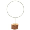 Floristik24 Deko Ring Metall auf Holzständer für Tischdekoration 43cm