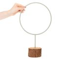 Deko Ring Metall auf Holzständer für Tischdekoration 43cm | Floristik24.de