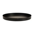 Metalltablett Rund Kerzentablett Schwarz Ø20cm H2,5cm 2St | Floristik24.de