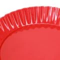 Metallteller Rot Kleiner Dekoteller mit Fuß Metall Ø14cm 2 St | Floristik24.de