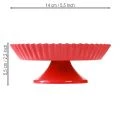 Metallteller Rot Kleiner Dekoteller mit Fuß Metall Ø14cm 2 St | Floristik24.de