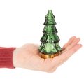 Glas Tannenbaum mit LED Tischdeko Weihnachten 13cm 2St | Floristik24.de