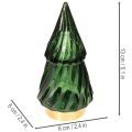 Glas Tannenbaum mit LED Tischdeko Weihnachten 13cm 2St | Floristik24.de