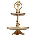 Mini Etagere Metall Deko Gold matt 2-stöckig Tischdeko H22cm | Floristik24.de