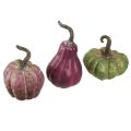 Floristik24 Mini Kürbis Deko Grün Berry Herbstdeko Sortiert 7,5/9/11cm 3 St