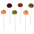 Floristik24 Mini Kürbis Deko am Stiel Herbstdeko 6 Farben Ø4cm 18 St