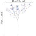 Künstlicher Blütenzweig mit irisierenden Blüten 80cm | Floristik24.de