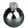 Mini Weihnachtskugeln Glas Grün Perlmuttgrau Ø3cm 22 St | Floristik24.de
