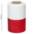 Moiré-Kranzband, Trauerband Weiß-Rot, Dekoband 150mm, Gedenkband Trauerflor, Acetat Taft 25m | Floristik24.de