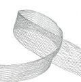 Floristik24 Netzband Silber drahtverstärkt 40mm 15m