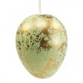 Osterei zum Aufhängen Deko Eier Rosa, Grün, Gold 12cm 4St