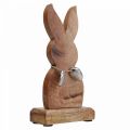 Floristik24 Osterhase Holz mit Eiern Metall, Tischdeko Ostern H20,5cm