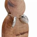 Floristik24 Osterhase Holz mit Eiern Metall, Tischdeko Ostern H20,5cm