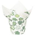 Floristik24 Übertopf mit Kleeblatt Motiv Papier Deko Neujahr 12cm 12St