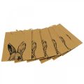 Floristik24 Geschenktüte Ostern Papiertüte Hase Braun 16×6,5×20cm 6St