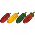 Paprika Schaufensterdeko Gemüse Deko Bunt sortiert H14cm 4St