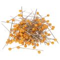 Floristik24 Perlkopfnadeln Orange Stecknadeln für Floristikbedarf Ø4mm 40mm 150St