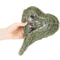 Pflanzherz aus Naturmaterial für Floristik mit Folie 25cm | Floristik24.de