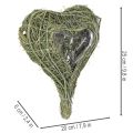 Pflanzherz aus Naturmaterial für Floristik mit Folie 25cm | Floristik24.de