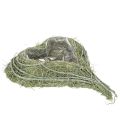 Floristik24 Herzschale aus Naturgras mit Folie zum Bepflanzen 38cm