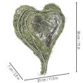Herzschale aus Naturgras mit Folie zum Bepflanzen 38cm | Floristik24.de