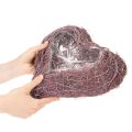 Herz Schale aus Zweigen mit Folieneinsatz 37cm | Floristik24.de