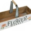 Floristik24 Pflanzkiste, Blumendeko, Holzkiste zum Bepflanzen, Blumenkiste Nostalgie-Optik 41,5×16cm