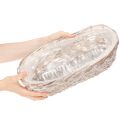 Korb Pflanzkorb mit Folieneinsatz oval Weiß 37cm | Floristik24.de