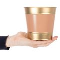 Pflanzkübel Blumentopf Metall Übertopf Ø13cm H12cm 4St | Floristik24.de
