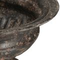 Pflanzpokal Kelch Antik-Look Schwarz Braun Ø20cm H15cm | Floristik24.de