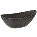 Floristik24 Pflanzschale mit Rillen Pflanzschiffchen Anthrazit 24cm