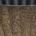 Pflanzschale mit Rillen oval Anthrazit Gold 41,5×16×16cm | Floristik24.de