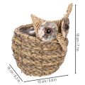 Korb Deko Eule handgeflochten für Fensterbank 18cm | Floristik24.de