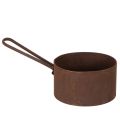 Floristik24 Pflanztopf Metall Übertopf Rost Pfanne Deko Ø20cm H11cm
