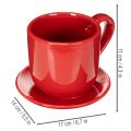 Tasse Deko groß mit Unterteller als Planztopf 17cm | Floristik24.de