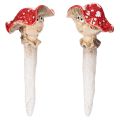 Floristik24 Pilz Stecker Dekofigur Mädchen und Junge Fliegenpilz mit Gesicht 13cm 2St