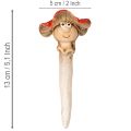 Pilz Stecker Dekofigur Mädchen und Junge Fliegenpilz mit Gesicht 13cm 2St | Floristik24.de